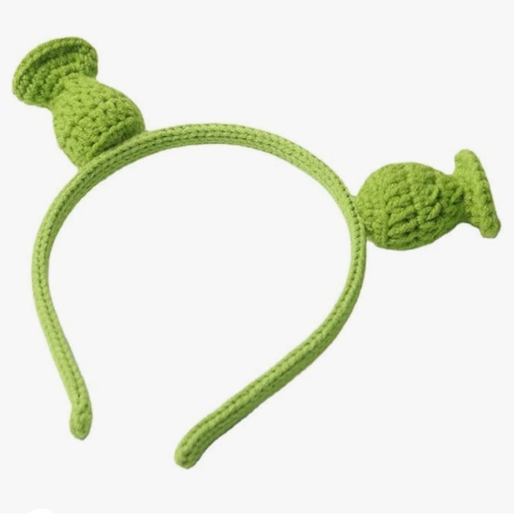 knit shrek ears headband